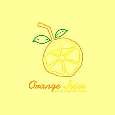 Bu logo, ana bileşen olarak portakal suyundan yapılan içeceklerle ilgilenen bir şirket ya da şirket için yaratıldı..