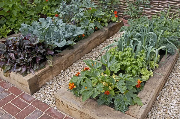 A detail of a small courtyard garden with pottery water features