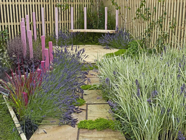 Patio Seating Idea Small Modern Garden — Stock Photo, Image