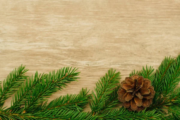 Koncepcja Boże Narodzenie Nowy Rok Drewniane Tła Atrybutami Wakacje — Zdjęcie stockowe