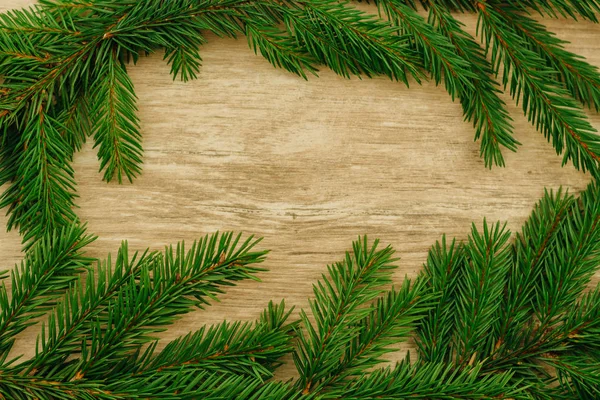 Das Konzept Von Weihnachten Und Dem Neuen Jahr Holz Hintergrund — Stockfoto