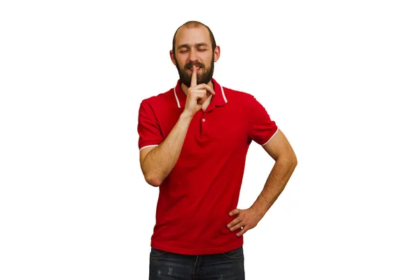 Retrato Joven Sobre Fondo Blanco Aislar — Foto de Stock