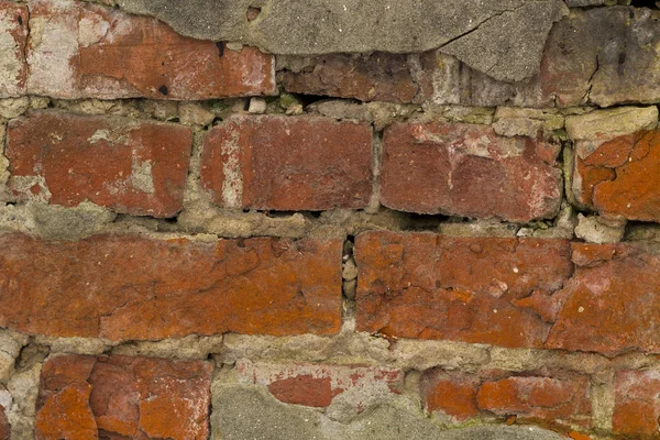 Oude Bruine Bakstenen Muur Achtergrond Textuur — Stockfoto