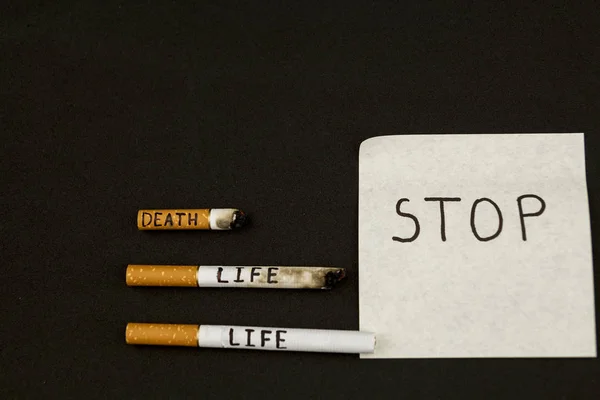 Día Mundial Sin Tabaco Deja Fumar Para Los Cigarrillos Nicotina — Foto de Stock