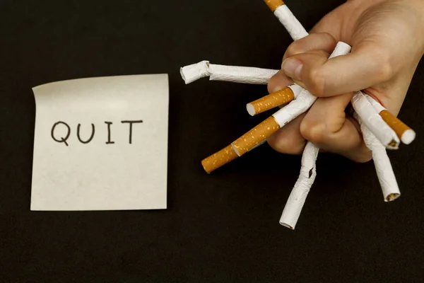 World Tobacco Day Stop Smoking Stop Cigarettes Nicotine Cigarettes Black — Stock Photo, Image