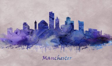 İngiltere ' de Manchester City skyline