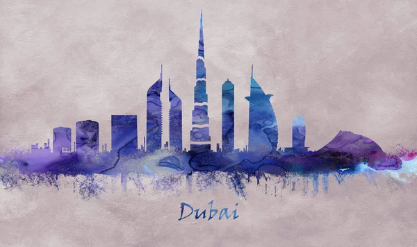 Dubai City Uni Emirat Arab Skyline — Stok Foto