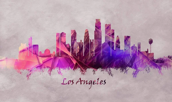 Los Angeles City Californien Skyline - Stock-foto