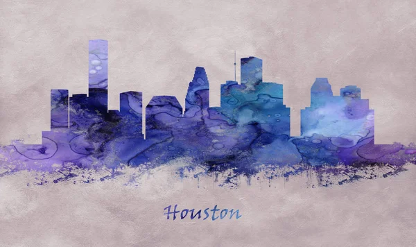 Houston Városa Texasban Skyline — Stock Fotó