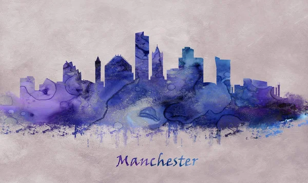 İngiltere ' de Manchester City skyline