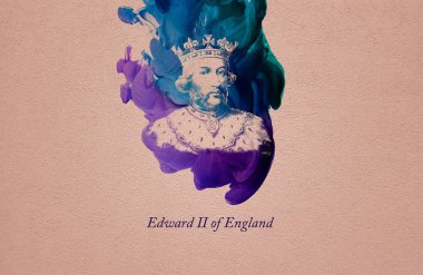 Kral Edward II. İngiltere'de suluboya resim