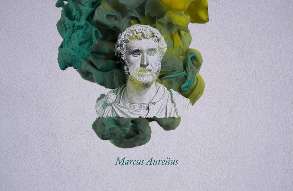 Kaiser Marcus Aurelius Aquarellierte Illustration — Stockfoto