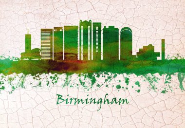 Birmingham silueti, Englands Batı Midlands bölgesinde büyük bir şehir