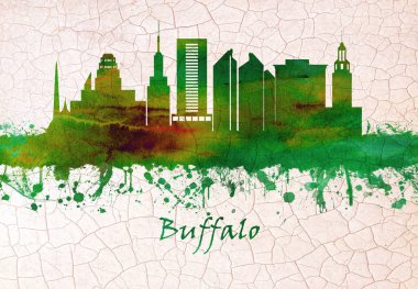 Buffalo New York skyline clipart