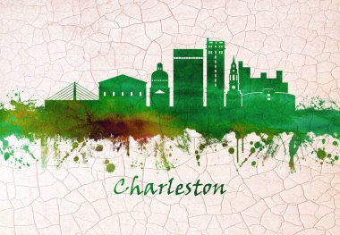 Charleston South Carolina skyline clipart