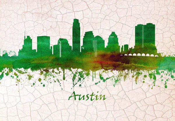 Skyline Austin Stolica Stanu Teksas Miasto Śródlądowe Graniczy Regionem Hill — Zdjęcie stockowe