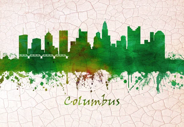 Skyline Von Columbus Ohios Landeshauptstadt Die Cities Scioto Meile Ist — Stockfoto