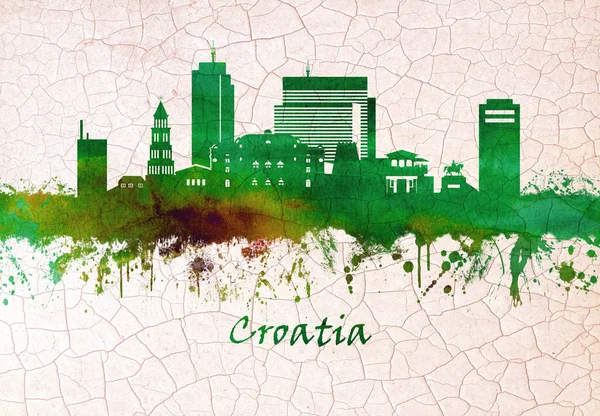 Skyline Croatie Officiellement République Croatie — Photo