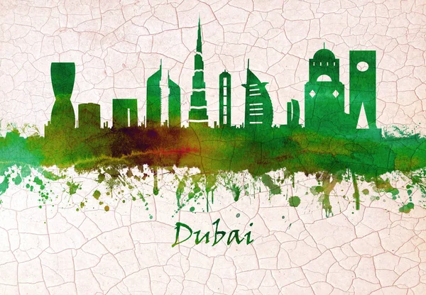 Skyline Von Dubai Einer Stadt Und Einem Emirat Den Vereinigten — Stockfoto
