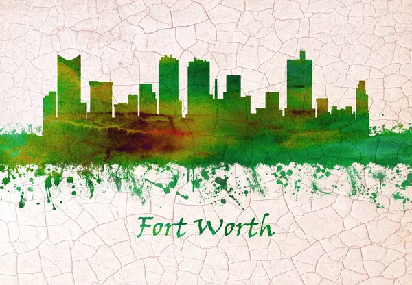 Skyline Fort Worth Miasto Północno Środkowym Teksasie — Zdjęcie stockowe