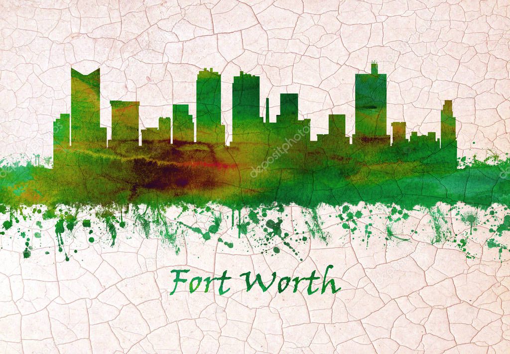 Skyline of Fort Worth, city in North Central Texas