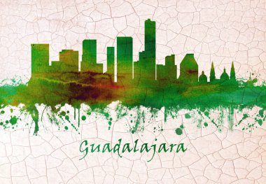 Batı Meksika 'da Guadalajara şehir silueti