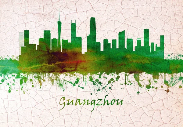 Skyline Guangzhou Una Ciudad Portuaria Expansión Noroeste Hong Kong Río —  Fotos de Stock