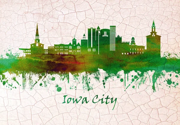 Skyline Van Stad Van Iowa Oostelijk Iowa — Stockfoto