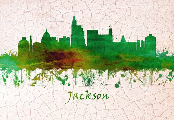 Skyline Jackson Capital Mississippi — Fotografia de Stock