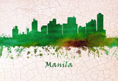 Manila Silueti, Filipinler başkenti, Luzon adasında yoğun nüfuslu bir bayside şehir