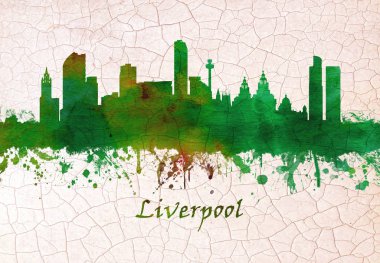 Liverpool Skyline, Kuzeybatı İngiltere'de bir deniz şehri