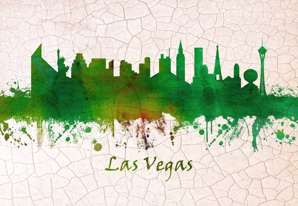 Skyline Von Las Vegas Offiziell Die Stadt Von Las Vegas — Stockfoto