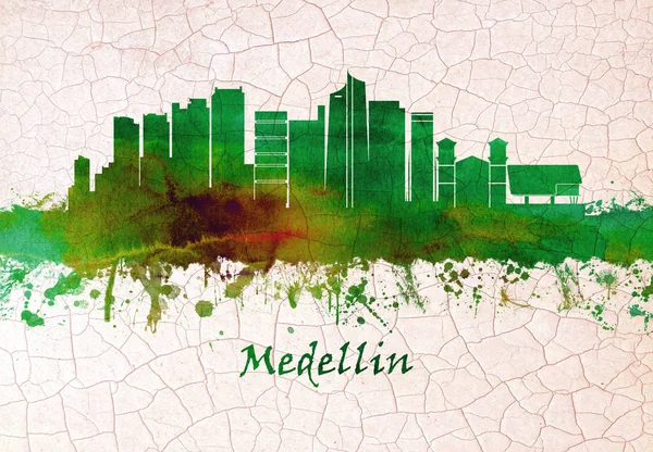 Skyline of Medellin, the capital of Colombias mountainous Antioquia province