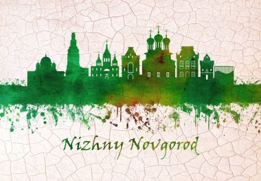 Nizhny Novgorod Rusya silueti