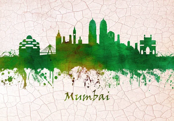 Skyline Mumbai Anteriormente Chamada Bombaim Uma Cidade Densamente Povoada Costa — Fotografia de Stock