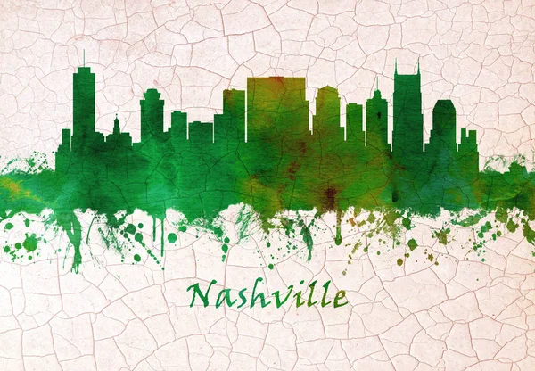 Skyline Van Nashville Hoofdstad Van Amerikaanse Staat Tennessee Thuisbasis Van — Stockfoto