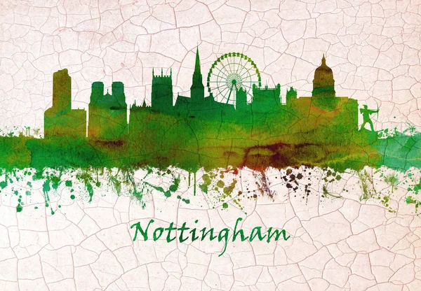 Skyline Nottingham Una Ciudad Región Central Englands Midlands — Foto de Stock