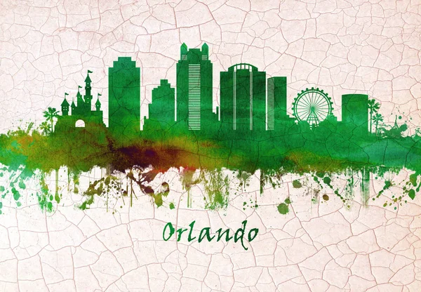 Skyline Orlando Város Központi Florida Otthon Több Mint Egy Tucat — Stock Fotó