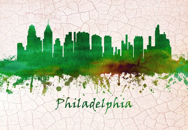 Skyline Von Philadelphia Pennsylvania Größte Stadt Die Für Ihre Reiche — Stockfoto
