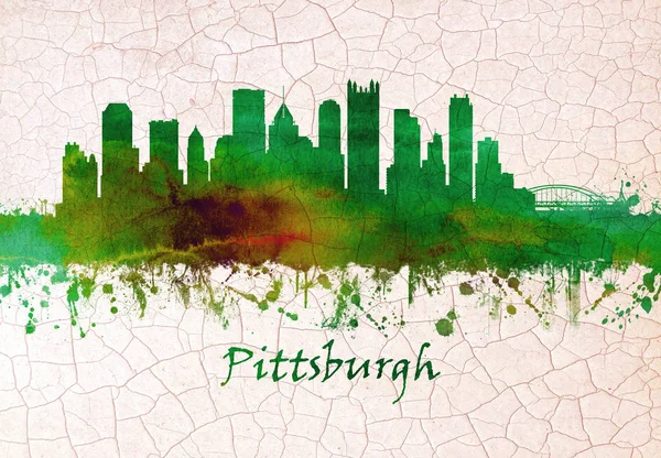 Skyline Pittsburgh Ciudad Oeste Pensilvania Cruce Ríos —  Fotos de Stock