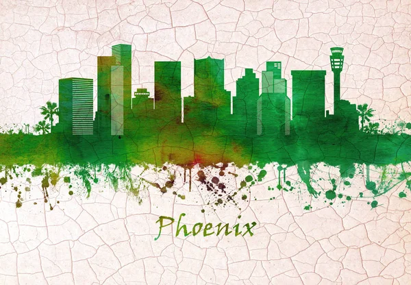 Skyline Phoenix Capital Del Suroeste Del Estado Arizona Conocido Por —  Fotos de Stock