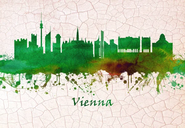 奥地利首都维也纳的天际线 — 图库照片