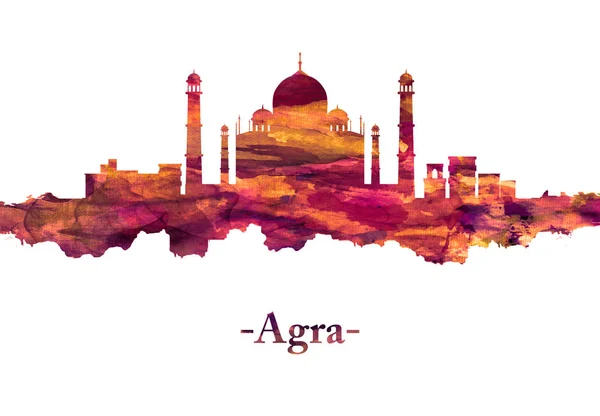 Rote Skyline Der Agra Stadt Nordindien Uttar Pradesh State Home — Stockfoto