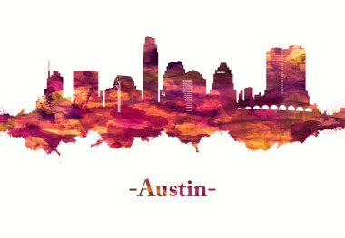 Austin Kırmızı silueti, Teksas eyaletinin başkenti, Hill Country bölgesine komşu bir iç şehir