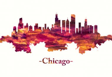 Chicago'nun kırmızı silueti, Illinois'deki Michigan Gölü'nde, cesur mimarisiyle ünlü ABD'nin en büyük şehirleri arasında dır..