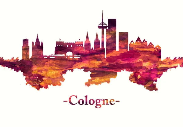 Skyline Rosso Colonia Una Città 000 Anni Che Attraversa Fiume — Foto Stock