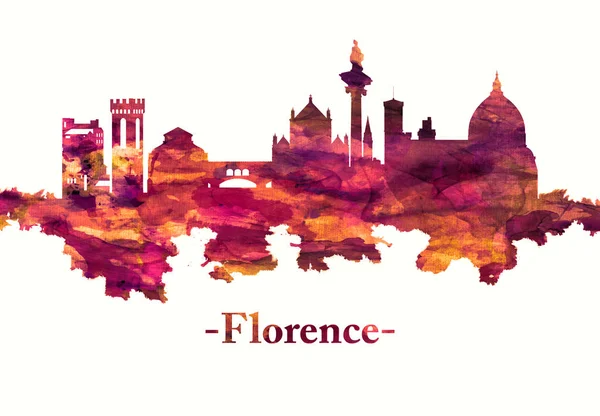 Skyline Rojo Florencia Capital Región Italia Toscana Hogar Muchas Obras —  Fotos de Stock