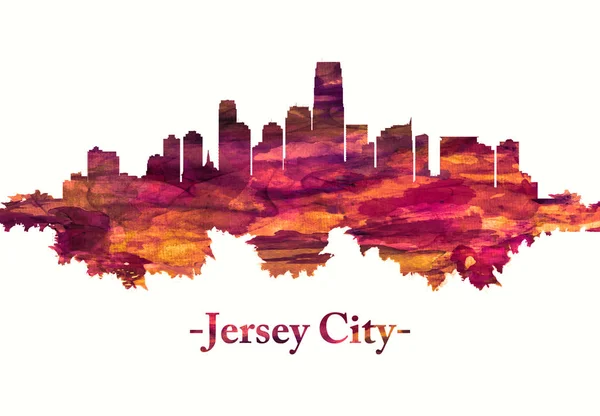 Rudé Panorama Města Jersey Severovýchodní Části New Jersey Jeho Východní — Stock fotografie