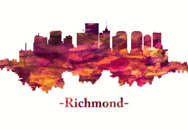 Kırmızı Richmond Virginia silueti