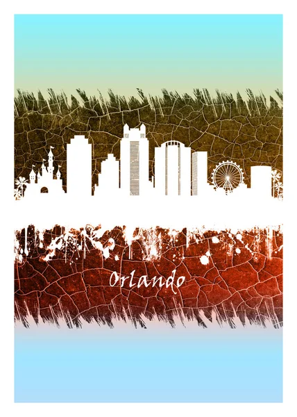 Blue White Skyline Orlando City Central Florida Home More Dozen — Stock Photo, Image